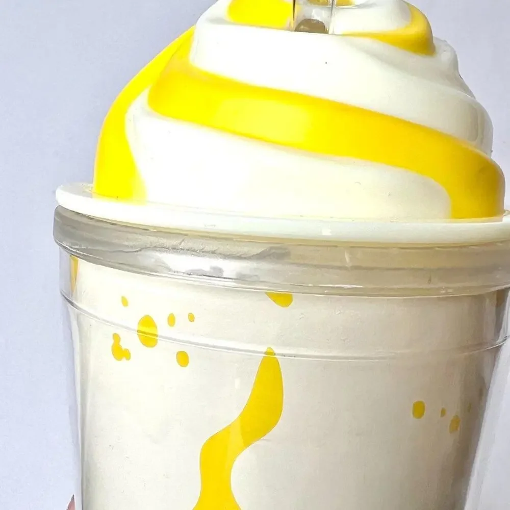 Disney Parks Dole Whip Plastic Drinking Cup With Straw